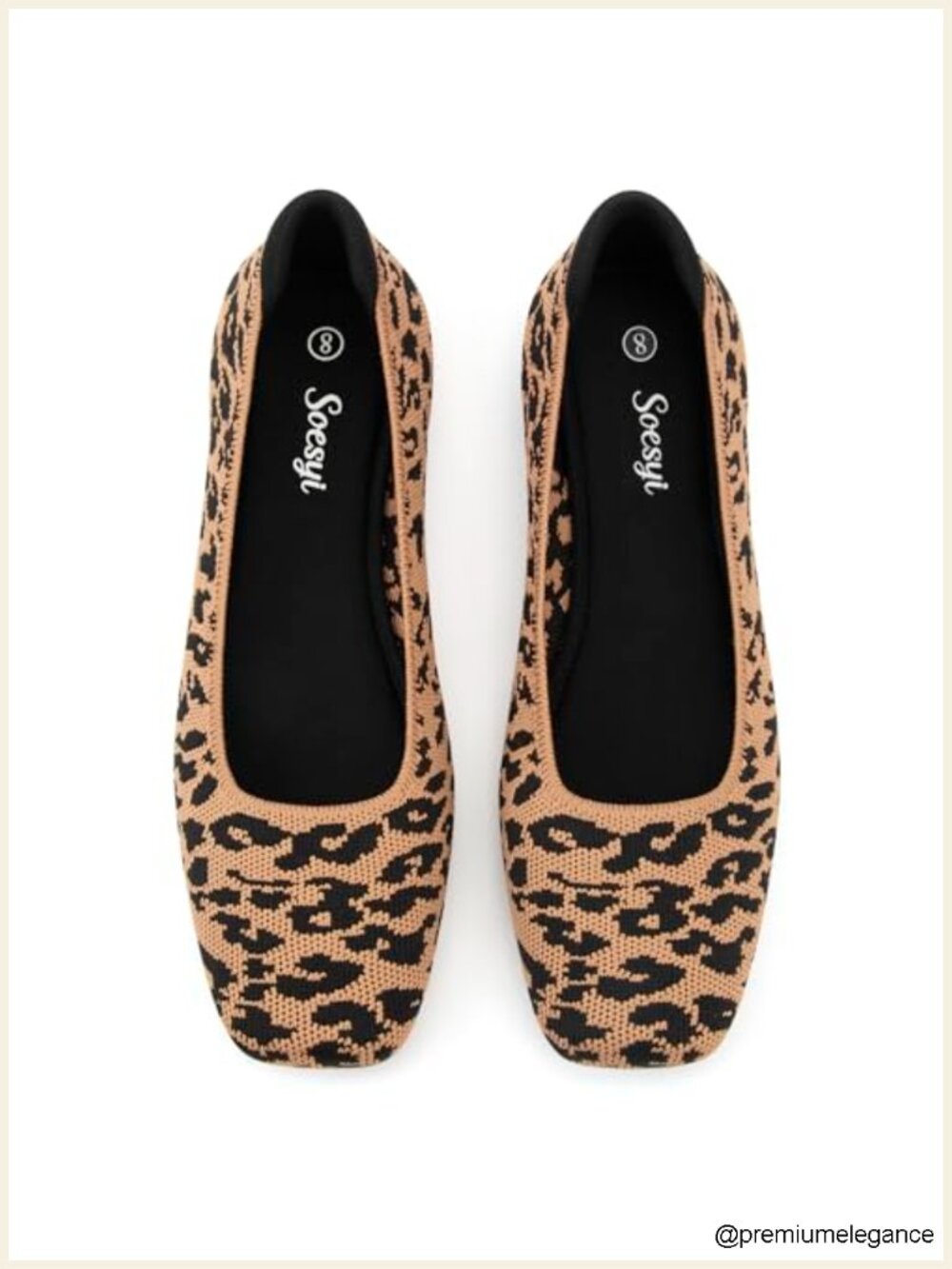 Women's Mary Jane Ballet Flats Washable Knit Slip-on Square Toe